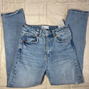 Zara Sky Blue Denim Pants